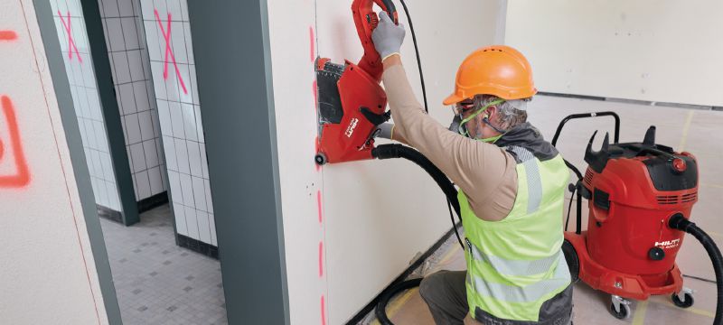 Vysavač VC 60L-X třídy L Velmi výkonný vysavač pro spojení s elektrickým nářadím a úklid na staveništi (mokrý i suchý), nádrž 60l Použití 1
