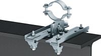 Spojka upevňovacích bodů pro nosníky MP-PS Nosníkové spojky pro upevnění potrubního uložení MP-PS k ocelovým nosníkům