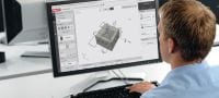 PROFIS Engineering Suite – software pro navrhování upevňování Cloudový inženýrský software PROFIS pro návrhy upevňování ocel-beton a beton-beton v souladu s širokou škálou předpisů a schválení Použití 1