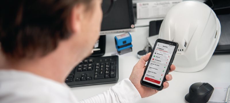 AI G125 Skener zásob Bluetooth brána do skladů a kontejnerů poskytující komplexní řešení pro sledování a správu majetku v Hilti ON!Track Použití 1