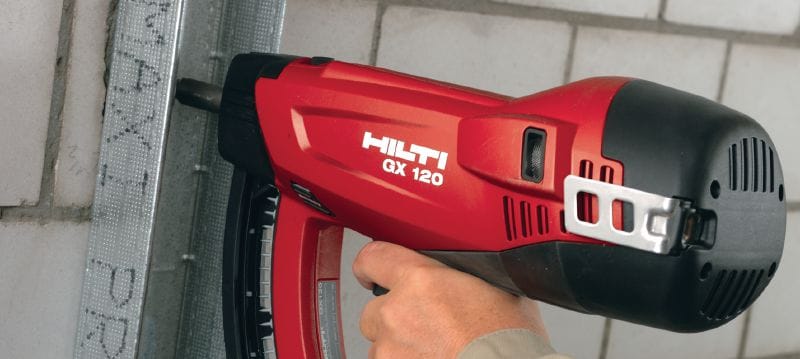 Hřeby do betonu (páskované) X-GHP MX Extra prémiové páskované hřeby do betonu a dalších základních materiálů pro plynem poháněný přístroj GX 120 Použití 1