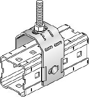 Plochá podložka DIN 125 M10 HDG Žárově pozinkovaná (HDG – hot-dip galvanized) spojka k upevnění závitových tyčí M12 (1/2) a M20 (3/4) k nosníkům MI Použití 1