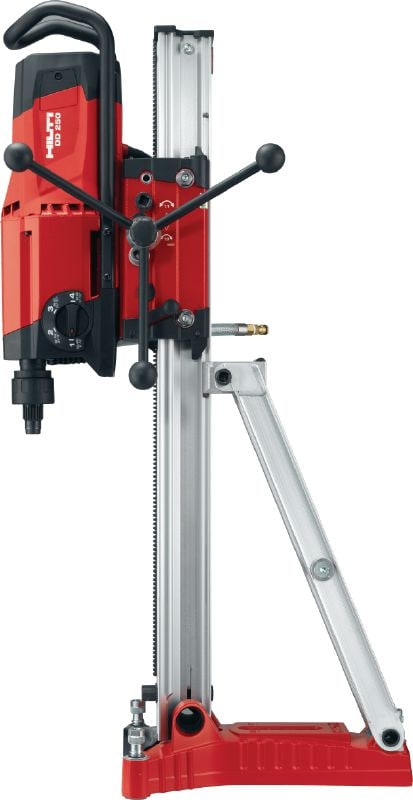 Diamantový jádrový vrtací stroj DD 250 Rozšířený masivní stojan na diamantové vrtání pro velmi malé až velké průměry 12–450 mm (1/2–18)
