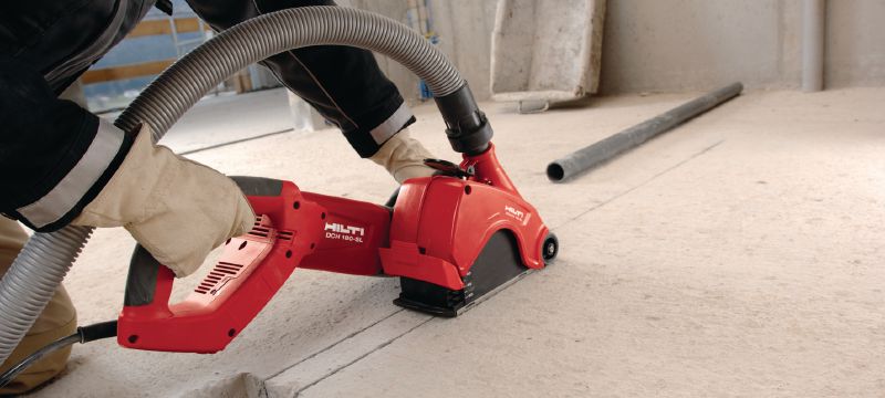 Drážkovačka DCH 180-SL Diamantový drážkovací stroj, řezy do hloubky 60 mm, za sucha Použití 1