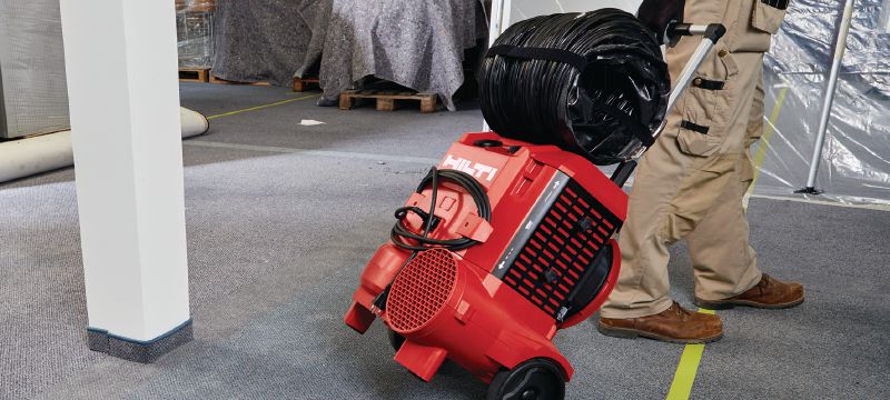 Čistič vzduchu AIC 1000 Výkonný a lehký čistič vzduchu k zachycování částic přenášených vzduchem při stavebních pracích Použití 1