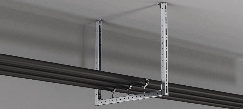 MT-C-Q1 FL Předmontovaný rohový úhelník Zesílený úhelník konzola s předmontovanou maticí Fast-Lock a čepem pro montáž lehkých konstrukcí vzpěrných kanálů. Použití 1