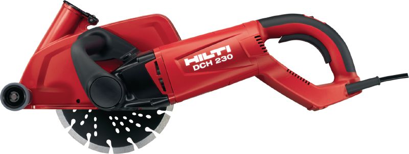 Elektrický řezač DCH 230 Elektrický ruční diamantový řezač pro suché řezání – řezání do hloubky 85 mm s 230mm kotoučem