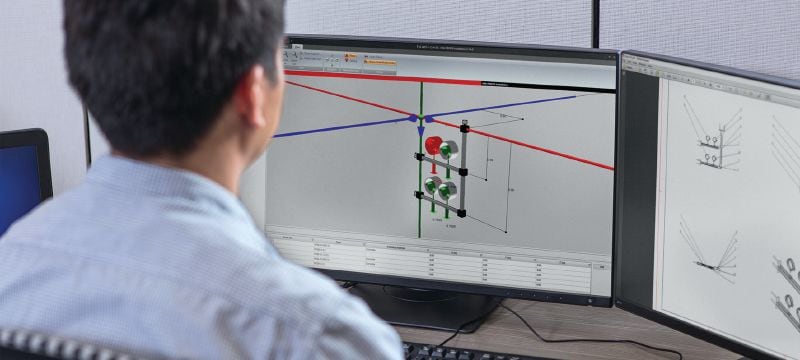 Projekční software PROFIS Installation Software pro návrh, modelování a dokumentaci nových systémů podpěr pro TZB a 3D struktur využívající modulární systém vzpěr a nosníků Hilti Použití 1
