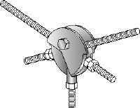 Spojovací hlava MQI-AV Galvanicky pozinkovaná kloubová hlava pro snadné spojování závitových tyčí