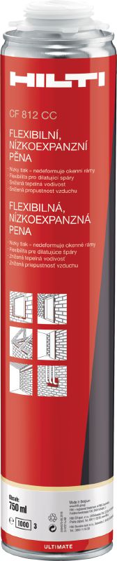 Flexibilní izolační pěna CF 812 CC Flexibilní izolační pěna ideální do vzduchově utěsněných budov a budov s nízkou spotřebou energie