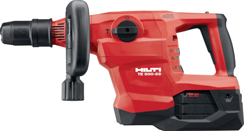 TE 500-22 SDS-Max Akumulátorové sekací kladivo Akumulátorové sekací kladivo v provedení SDS Max (TE-Y) pro bourání a sekání betonu nebo zdiva, s funkcí aktivního omezování vibrací (platforma baterie Nuron)