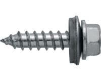 Samořezné šrouby S-MP 53 Z Samořezný šroub (pozinkovaná uhlíková ocel) s 16mm podložkou k připevňování na dřevěné konstrukce nebo tenký hliník/ocel