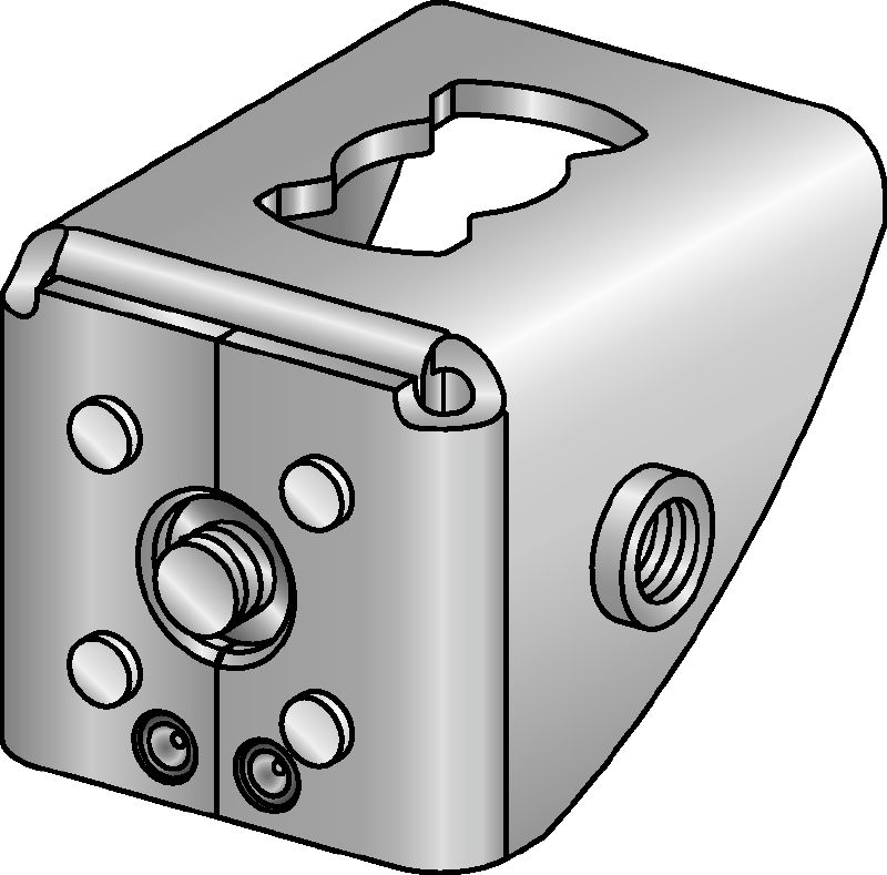 Spojky MQ3D-F Žárově pozinkované (HDG – Hot-Dip Galvanized) prvky k montáži 3D konstrukcí přímo na stavbě