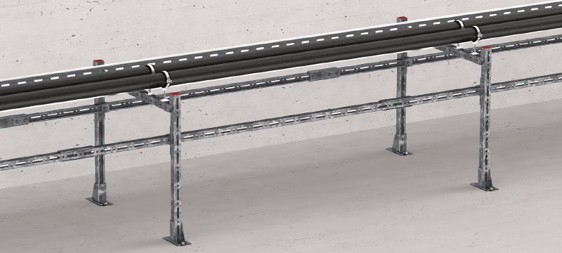 MT-ES-40 FL OC Předmontovaná spojovací spojka Spojka s předem namontovanou maticí Fast-Lock a čepem pro spojování kanálů MT sloupků konec na konec (MT-40, 50, 60, 40D), pro venkovní použití s nízkým znečištěním. Použití 1