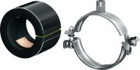 MIP-H Objímka chladicího potrubí (s tenkou izolací) Galvanicky pozinkovaná potrubní objímka pro maximální produktivitu při chladírenských aplikacích s tloušťkou izolace 13-16 mm
