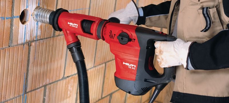 Jádrová vrtací korunka pro vrtací kladiva TE-Y-BK SDS Max Jádrová vrtací korunka (TE-Y) pro vrtací kladiva SDS Max k vrtání otvorů do betonu Použití 1